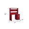 Homeroots 47" Red Iron Writing Desk 491387 - alternate 4