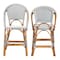 Bali & Pari Genica Classic French Two-Tone Navy and White Weaving and Natural Rattan 2-Piece Counter Stool Set 251-2PC-13956-ZORO - alternate 8