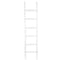 Homeroots 76" White Six Step Solid Wood Decorative Ladder 519096 - alternate 1