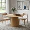 Homeroots 46" Brown Solid Wood Pedestal Base Round Top Dining Table 721019 - alternate 4
