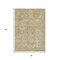Homeroots 3' X 5' Salmon Fern Green And Beige Floral Medallion Washable Indoor Outdoor Area Rug 616628 - alternate 8