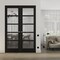 Sartodoors Hidden Double Doors Black 48x80 (2* 24x80) Solid Core Modern Interior QUADRO4002DMF-BLK-48x80-RH-I - alternate 1