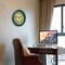 Clockswise 12in Round Battery-Operated Singing Bird Wall Clock with Wild Nature Sounds & Non-Ticking, Green QI004820.GN - alternate 8