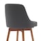 Armen Living Sicily 30in Swivel Walnut Wood Bar Stool in Gray Faux Leather LCSIBAWAGRY30 - alternate 7