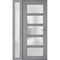 Vdomdoors Front Exterior Prehung FiberGlass Door Frosted Glass / Manux 8002 Grey Ash / Sidelight Exterior Win MANUX8002EXD-SS-W36+12 x H80-LH - alternate 6