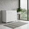 Homeroots 39in White Wood Lacquered Door Gloss Finish Door Accent Cabinet With Three Drawers 534982 - alternate 5