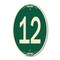 Signmission Number 12, 12 Inch X 18 Inch Architectural Oval, Heavy Gauge Aluminum A-OV-G-1218-22910 - alternate 1