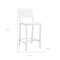 Homeroots 30" White Aluminum Outdoor Bar Height Chair 668810 - alternate 5