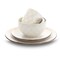 Elama White Lily 16 Piece Luxurious Stoneware Dinnerware with Complete Setting for 4 EL-WHITELILY - alternate 8