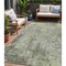 Homeroots 5' X 8' Green And Gray Abstract Washable Indoor Outdoor Area Rug 605549 - alternate 1