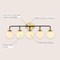 Jonathan Y Caleb 38" 5-Light Contemporary Transitional Iron/Glass LED Vanity Light, Brass Gold/Black/White JYL9555B - alternate 9
