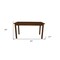 Homeroots 60" Raw Umber Solid Wood Dining Table 548914 - alternate 14