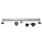Kingston Brass 48-Inch Stainless Steel Linear Shower Drain with Reversible Tile Insert and Flat Grate BSFK4828 - alternate 1