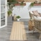 Homeroots 8' Natural And Beige Geometric Indoor Outdoor Runner Rug 564053 - alternate 9