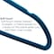 Elama Home 100 Piece Velvet Slim Heavy Duty Felt Hangers with Stainless Steel Swivel Hooks in Blue HANGER100PIECEBLUE - alternate 6