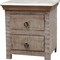 Homeroots 24" Gray Solid Wood Two Drawer Nightstand 488755 - alternate 5