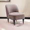 Homeroots 22" Taupe And Black And Gold Velvet And Upholstered Side Chair 556460 - alternate 8