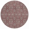 Homeroots 8' Merlot Gray And Taupe Round Floral Washable Indoor Outdoor Area Rug 582286 - alternate 8