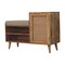 Homeroots 41in Beige and Brown Boucle and Solid Wood Upholstered Storage Bench With Drawers 723430 - alternate 10