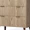 Homeroots 32in Black and Oak Solid Wood Console Accent Cabinet With Three Drawers 712212 - alternate 5