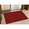 Homeroots 3' X 5' Red And Black Geometric Washable Indoor Outdoor Area Rug 599238 - alternate 1