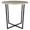 Homeroots 20" Black And Gray Wood And Steel Round End Table 544237 - alternate 7