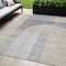 Homeroots 5' X 8' Silver Gray And Beige Geometric Washable Indoor Outdoor Area Rug 582729 - alternate 1