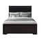 Homeroots Brown and Black Wood And Upholstery Full Bed Frame 634331 - alternate 9