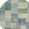Homeroots 8' Blue Round Geometric Washable Indoor Outdoor Area Rug 608264 - alternate 8