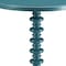 Homeroots Fun Teal Wood Pedestal End Table 286295 - alternate 6