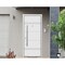 Vdomdoors Steel Door Deux 1705 White Enamel Stainless Inserts Single Modern Painted DEUX1705EXD-BEM-W36 x H80-Right-hand Inswing - alternate 5