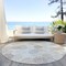 Homeroots 8' Ivory Brown And Gray Round Polka Dot Washable Indoor Outdoor Area Rug 594258 - alternate 5