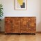 Homeroots 36in Chestnut Solid Wood Carved Geometric Accent Cabinet With Four Doors 654278 - alternate 9