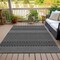 Homeroots 9' X 12' Black And Ivory Chevron Washable Indoor Outdoor Area Rug 612242 - alternate 9