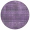 Homeroots 8' Plum Purple And Gray Round Striped Washable Indoor Outdoor Area Rug 588120 - alternate 6