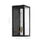 Jonathan Y Berlin 16" Modern Industrial Rectangular Iron/Glass LED Outdoor Lantern, Black/Gold Painting JYL7602A - alternate 10
