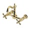 Kingston Brass Two-Handle Wall Mount Bridge Kitchen Faucet, Polished Brass KS2442AX - alternate 1