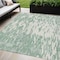 Homeroots 5' X 8' Sage And Ivory Abstract Washable Indoor Outdoor Area Rug 612696 - alternate 1