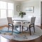 Homeroots 8' Sky Blue And Copper Round Abstract Washable Indoor Outdoor Area Rug 617874 - alternate 6