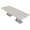 Skutchi Designs Arc Rectangle Meeting Room Table, 45 in W, 144 in L, Ivory HAR-AREC-48x144-DOU-K458 - alternate 1