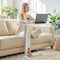 Simple Deluxe Saucer Chair, Round Foldable Reading Chairs, x-Large Size Cozy Papasan Chair, Comfy Furry Padded Mo 3A88TDESKCXZ01WHT - alternate 7