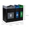 Commercial Zone Products Avante Series Triple Stream 55 gallon Black Trash/Recycling/Composting 30 gallon Containers w/ Open Top 787303MSA - alternate 3