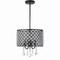 Jonathan Y Gigi 13 in. Metal/Crystal Adjustable LED Drop Chandelier, Black/Clear JYL7463A - alternate 15