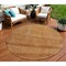 Homeroots 8' Copper And Ivory Round Geometric Washable Indoor Outdoor Area Rug 630497 - alternate 1