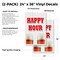 Signmission Happy Hour, Vinyl Decals Only 24 Inch x 36 Inch, Vinyl Decal, 2PK DSB-2436-2PACK-Happy Hour - alternate 2