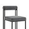 Armen Living Anastasia Dining Chair with Matte Black Iron and Anchor Gray Fabric - Set of 2 LCANSIBLKAGRY - alternate 8