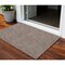 Homeroots 3' X 5' Brown And Ivory Geometric Washable Indoor Outdoor Area Rug 602347 - alternate 1