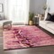 Homeroots 3' X 5' Raspberry Ivory And Gold Abstract Washable Indoor Outdoor Area Rug 643535 - alternate 4