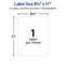 Avery Inkjet Label, 11 in Label W, 8 1/2 in Label H, 1 Labels per Sheet Clear 727828665 - alternate 6