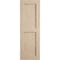Ekena Millwork Rustic Two Equal Panel Flat Panel Hand Hewn Faux Wood Shutters (Per Pair), Primed Tan, 12"W x 34"H SHUFP12X34HHPR - alternate 17